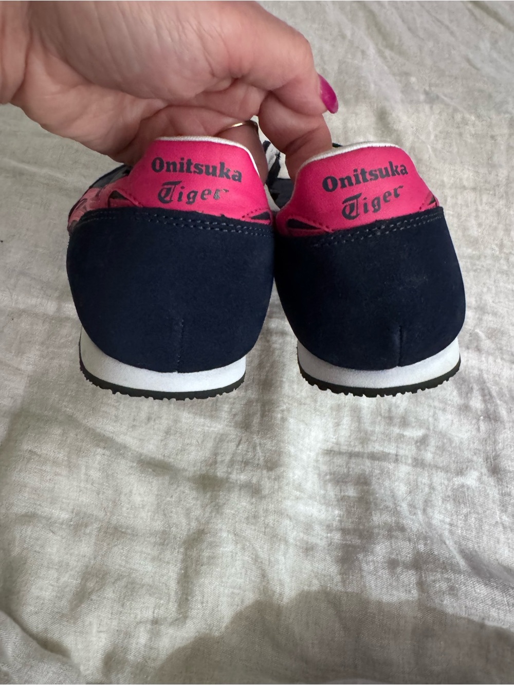 Onitsuka Tiger by Asics Navy with Pink Women's Sneakers - Picture 4 of 7